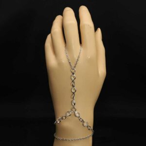 Elegantný krištáľový prstový náramok