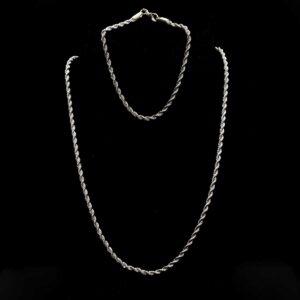 Set náramok a retiazka - vzor twist