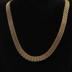 Nerezová retiazka so zlatou úpravou