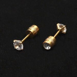 Biele zirkónové obojstranné náušnice