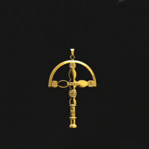 Kríž Detva – autorský šperk pozlátený 24k zlatom